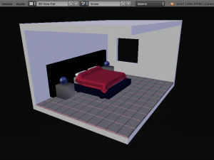 fourth room mattress bed 3D Model