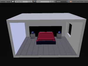 fourth room mattress bed 3D Model