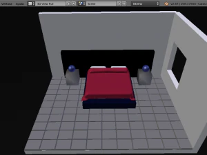 fourth room mattress bed 3D Model