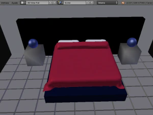fourth room mattress bed 3D Model