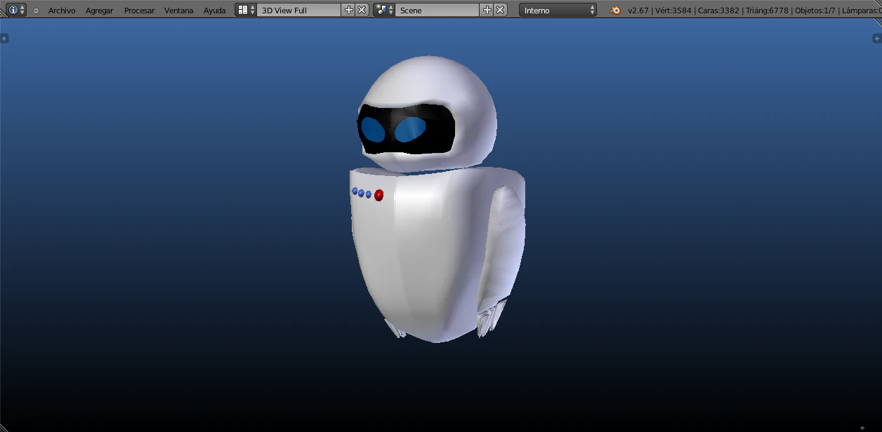 e-va walle 3D Model .c4d .max .obj .3ds .fbx .stl .blend 