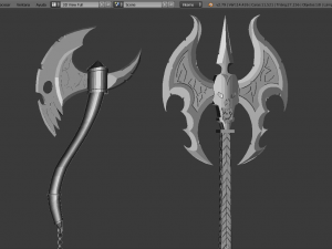 hachas demoniacas 3D 모델