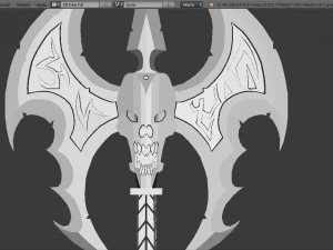 hachas demon&iacute;acas Modelo 3D