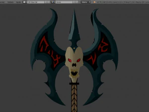 hachas demon&iacute;acas Modelo 3D