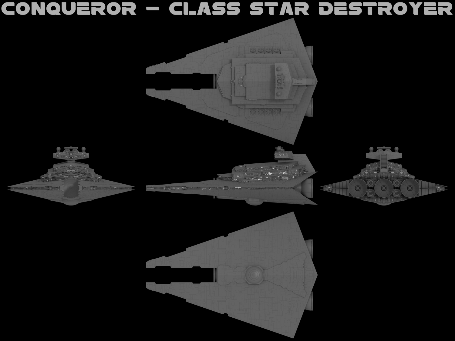 Imperial Star Destroyers Set 2 3d Model In Fantasy Spacecraft 3dexport