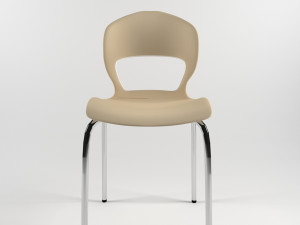 chair for kitchen-dining room - steel-wood materials 3D Model