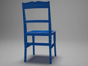 chair for kitchen-dining room - wood materal 3D Model