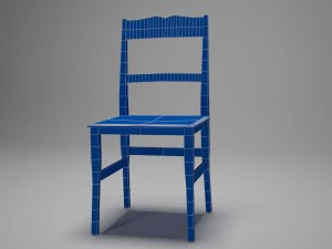 chair for kitchen-dining room - wood materal 3D Model