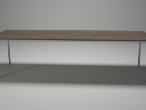 table for dining room - steel-wood materals 3D Model