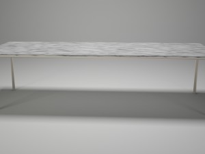 table for dining room - steel-wood materals Model 3D