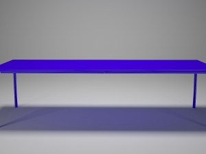 table for dining room - steel-wood materals Model 3D