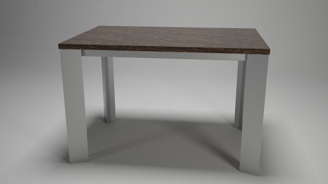 table for kitchen-dining room - steel-wood materals Model 3D .c4d .max .obj .3ds .fbx .stl .blend 