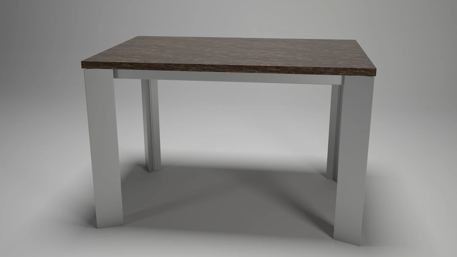 table for kitchen-dining room - steel-wood materals 3D Model .c4d .max .obj .3ds .fbx .stl .blend