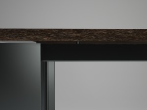 table for kitchen-dining room - steel-wood materals Model 3D