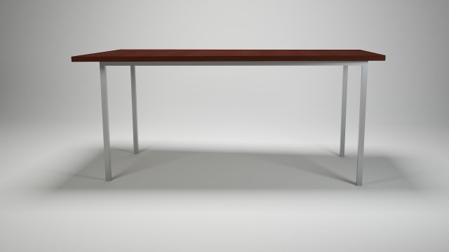 trapezoid table for kitchen-dining room - steel-wood materals 3D मॉडल .c4d .max .obj .3ds .fbx .stl .blend 