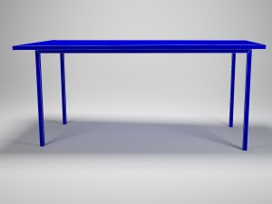 trapezoid table for kitchen-dining room - steel-wood materals 3D मॉडल