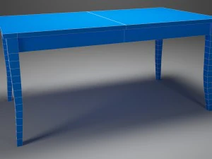 table for kitchen-dining room - wood materal 3D Model
