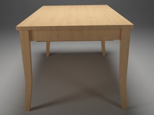 table for kitchen-dining room - wood materal 3D मॉडल