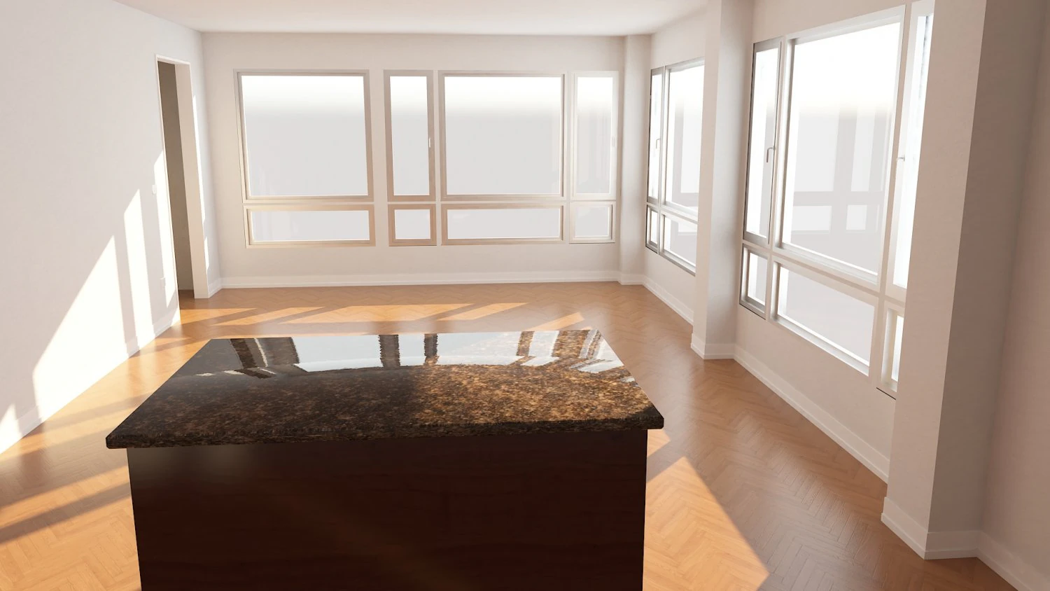 base interior - living-dining room 3D Model .c4d .max .obj .3ds .fbx .stl .blend