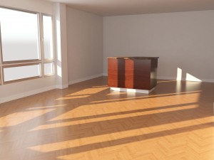 base interior - living-dining room 3D Model