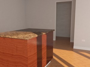 base interior - living-dining room 3D Model