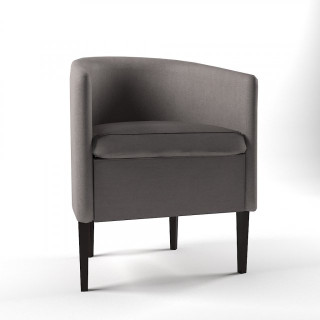armchair - fabric-wood materials 3D मॉडल .c4d .max .obj .3ds .fbx .stl .blend 