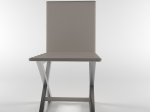 chair modern for kitchen-dining room - steel-leather materials Modelo 3D