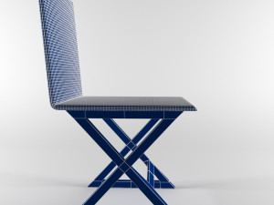 chair modern for kitchen-dining room - steel-leather materials Modelo 3D