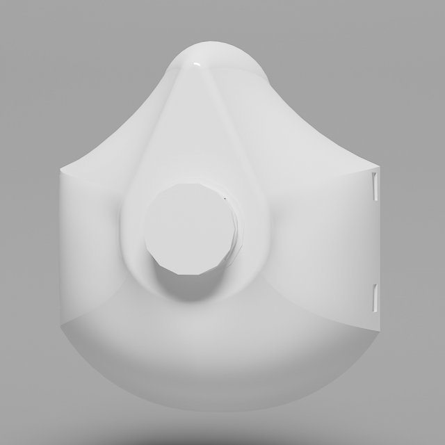 face mask respiratory 3D मॉडल .c4d .max .obj .3ds .fbx .stl .blend 