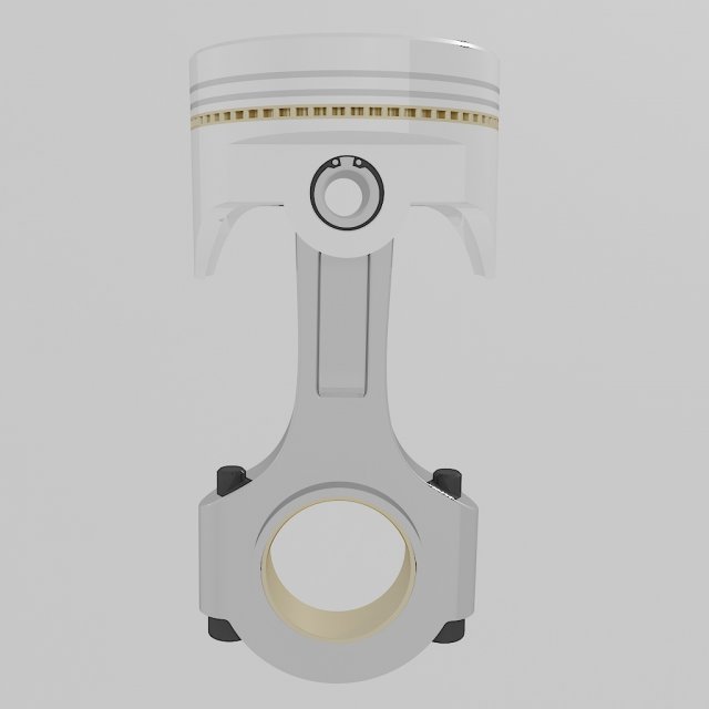connecting rod-piston with elements 3D Model .c4d .max .obj .3ds .fbx .stl .blend 