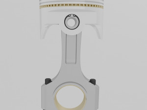 connecting rod-piston with elements 3D Model