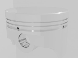 connecting rod-piston with elements 3D Model