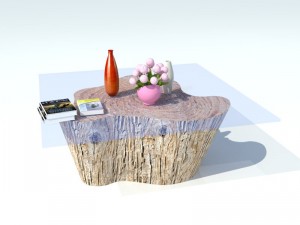 center table glass top Modelo 3D