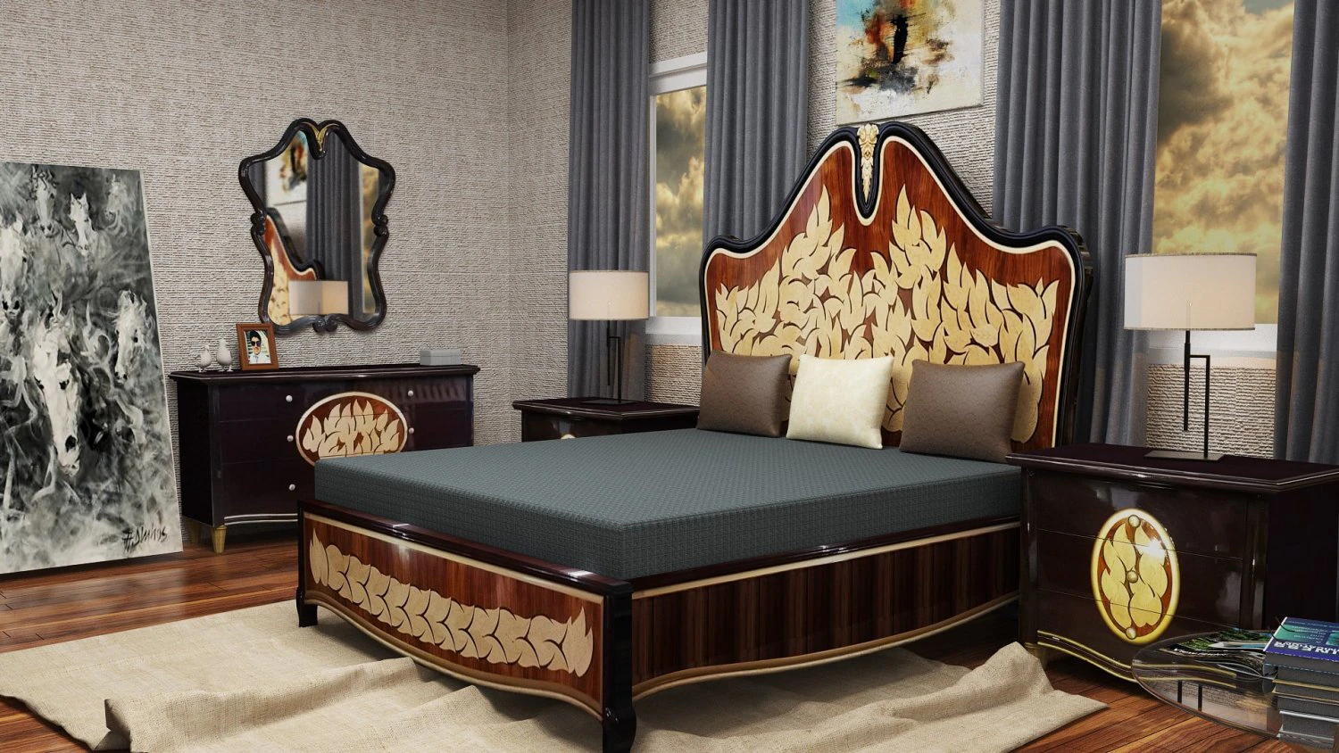 bedroom 3D Model .c4d .max .obj .3ds .fbx .stl .blend