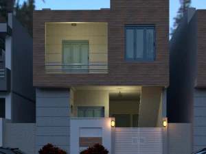 front elevation of house 5 marla 3D Model