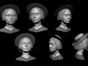 the girl in the hat 3D Model