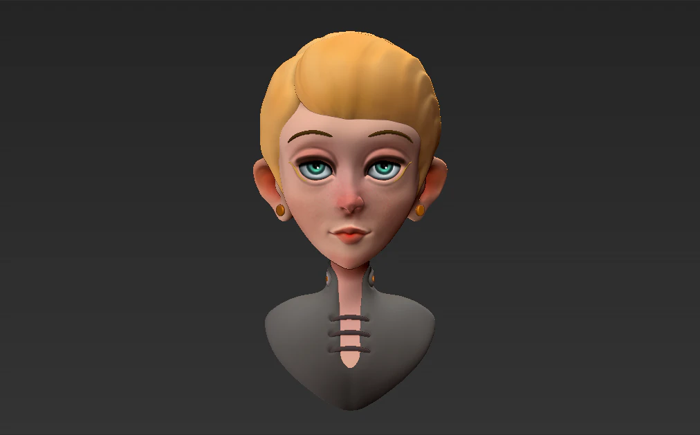 cartoon character girl 3D Model .c4d .max .obj .3ds .fbx .stl .blend