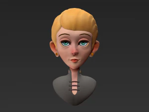 cartoon character girl 3D Model