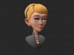 cartoon character girl 3D Model