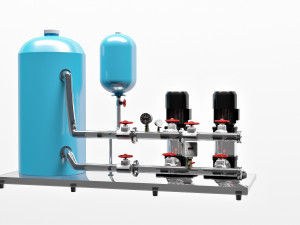 Pumping station educational model for students 3D 모델
