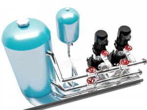 Pumping station educational model for students 3D Model
