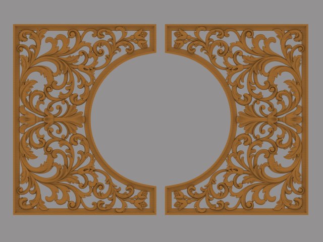 decorative panel 3D Model .c4d .max .obj .3ds .fbx .stl .blend 
