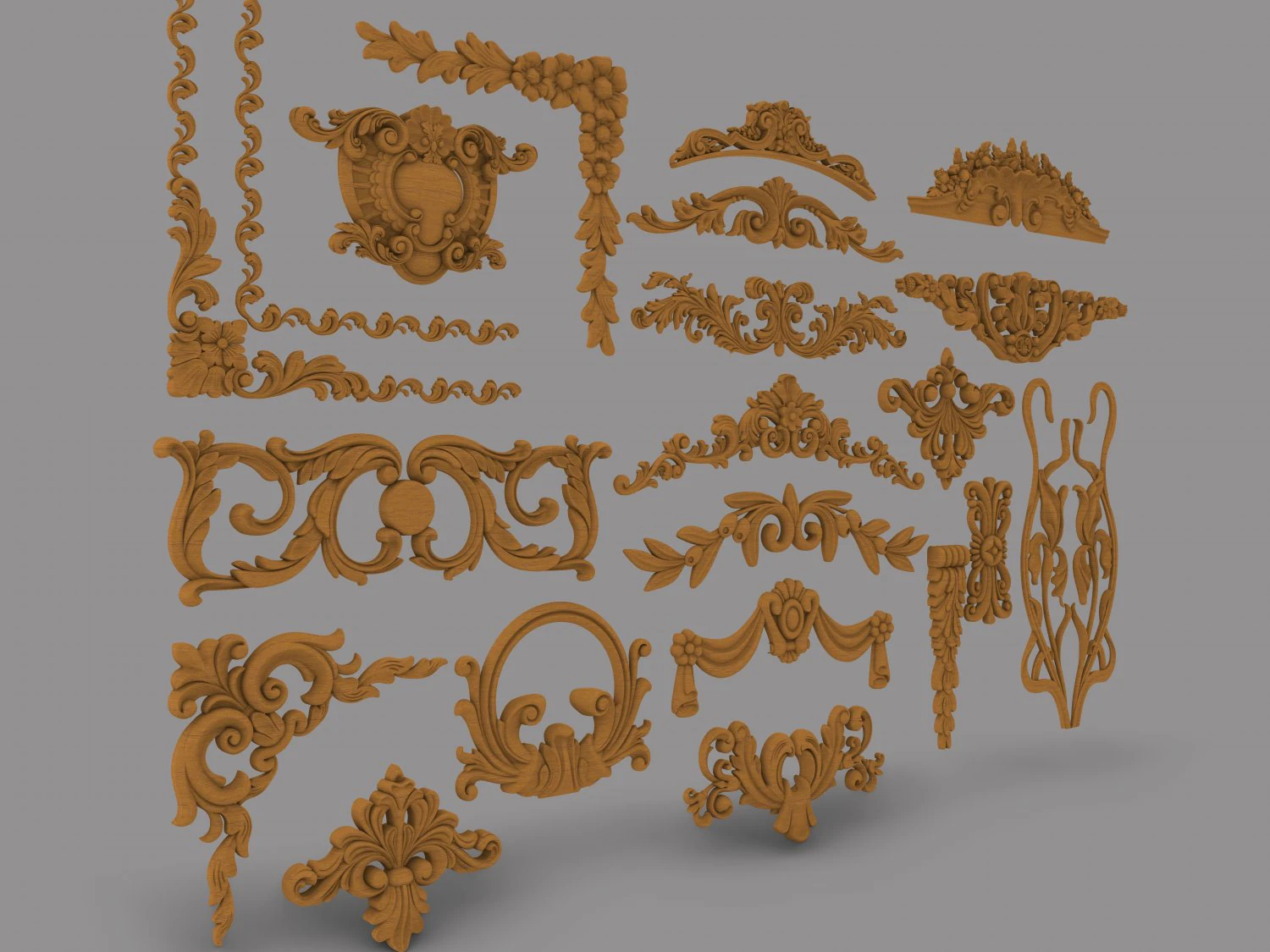 decor set 20 pcs 3D Model .c4d .max .obj .3ds .fbx .stl .blend 