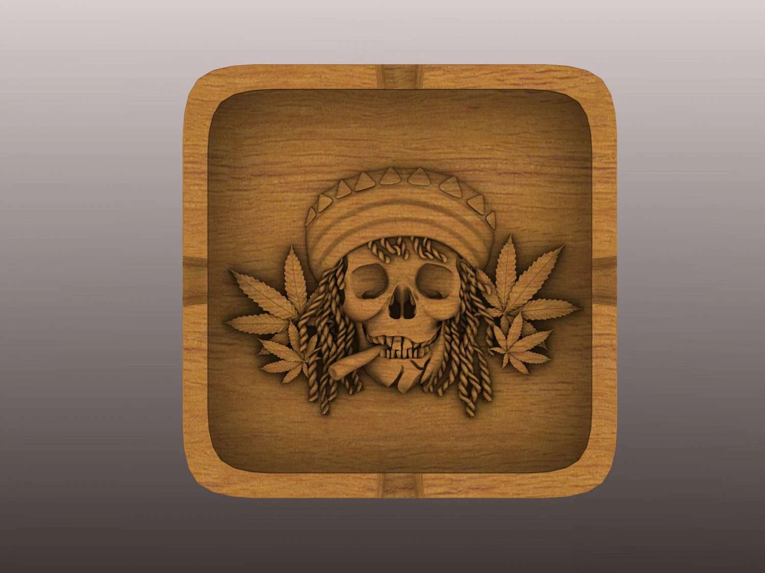 Ashtray for cigarettes 3D Model .c4d .max .obj .3ds .fbx .stl .blend 