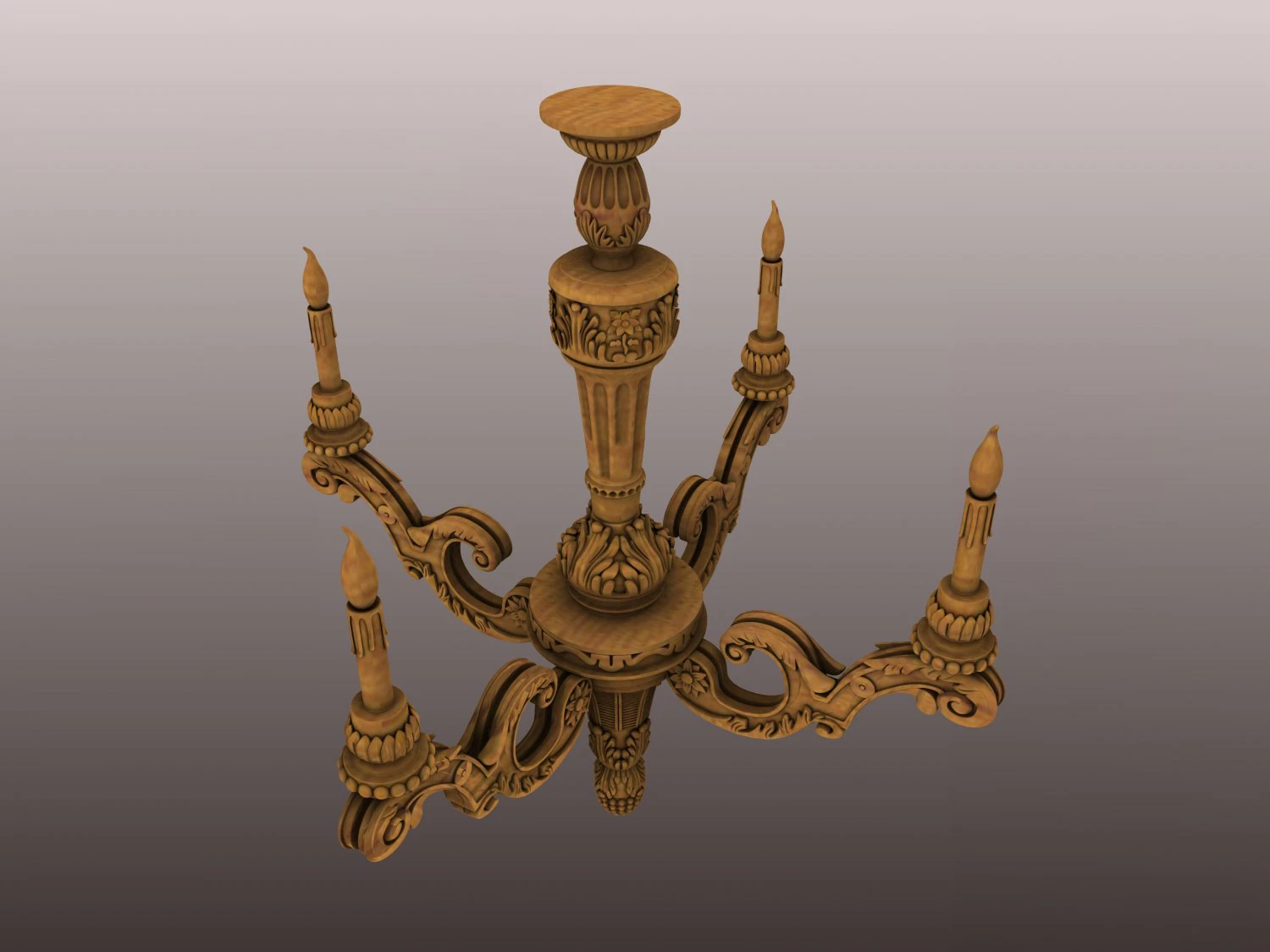 Chandelier 3D Model .c4d .max .obj .3ds .fbx .stl .blend 