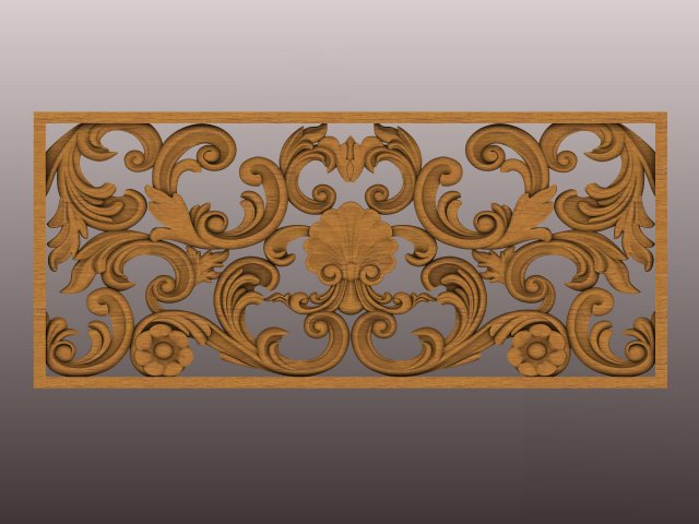 Decorative panel 3D Модель .c4d .max .obj .3ds .fbx .stl .blend