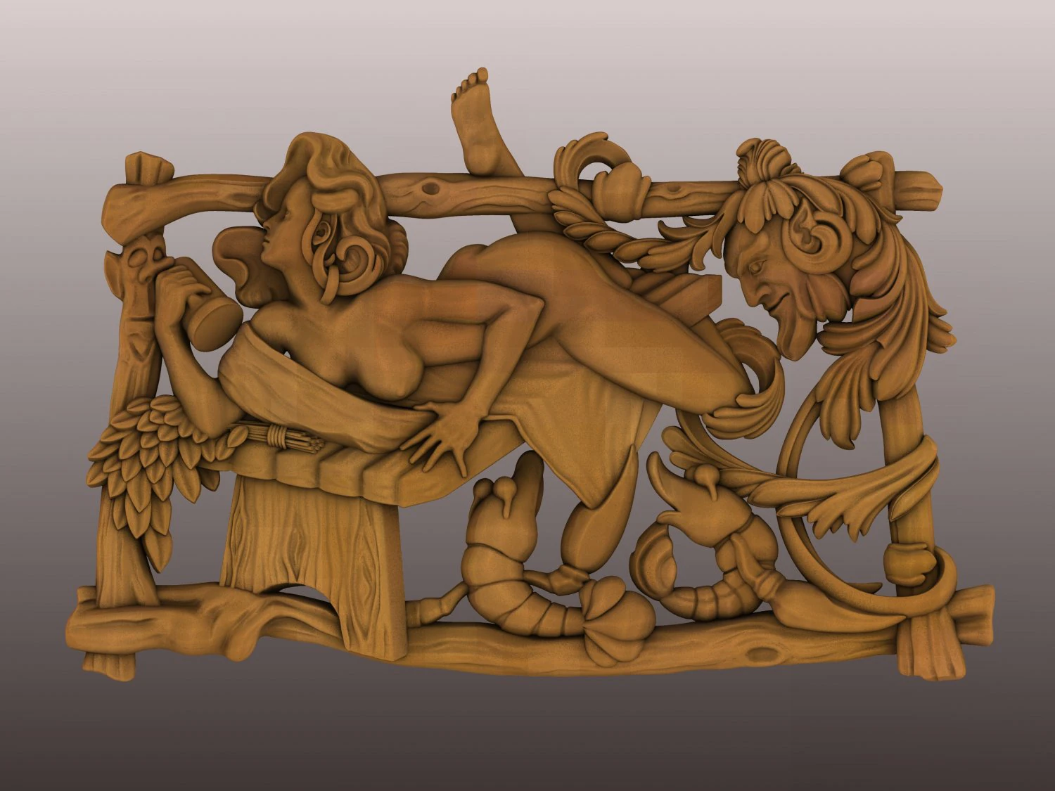 Naked Girl 3D Model .c4d .max .obj .3ds .fbx .stl .blend 