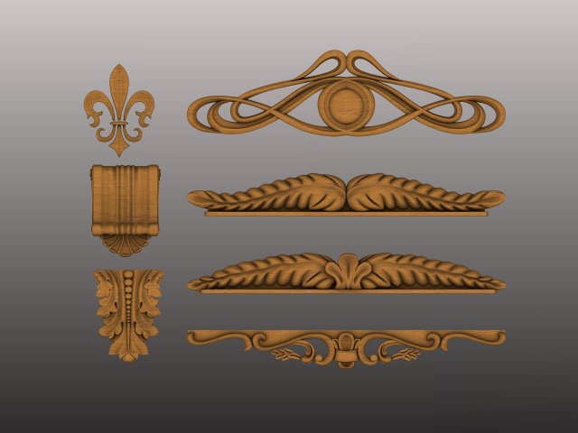 Decor set 3D Model .c4d .max .obj .3ds .fbx .stl .blend