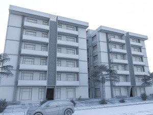 building residential apartment 3D मॉडल