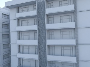building residential apartment 3D मॉडल